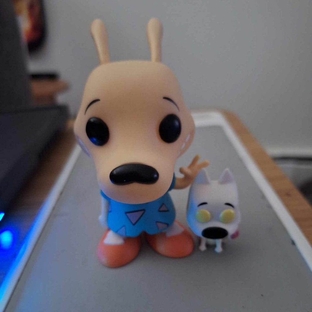 Rocko with Spunky pop funko